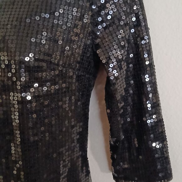 Black Sequin Dress - Picture 3 of 4